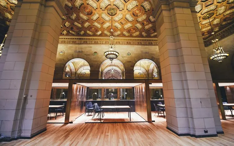 The grand hall of a public building